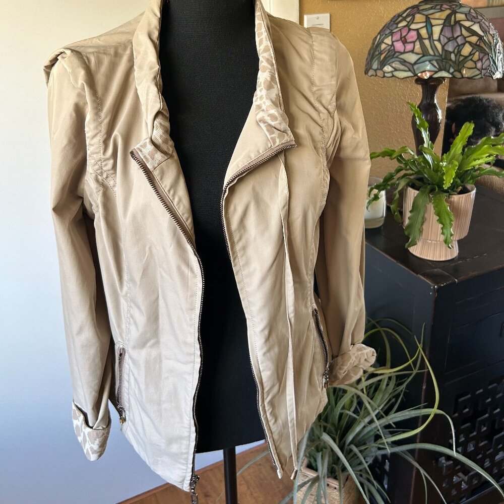 St. John Sport Beige Lightweight Zip Jacket